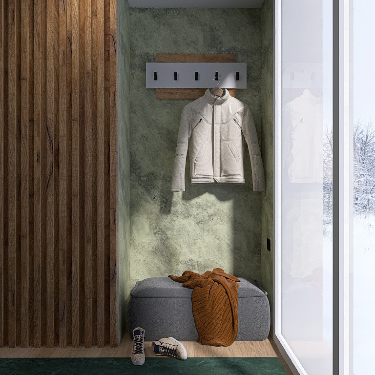 Вешалка настенная Эверест Нордик-800 80х3х36 см Белый + Дуб крафт золотой (DTM-5519) Львов - изображение 2