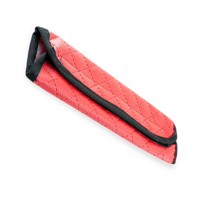 Чехол безопасности s кожзам красный, тисненый ремня Мукачево - изображение 1