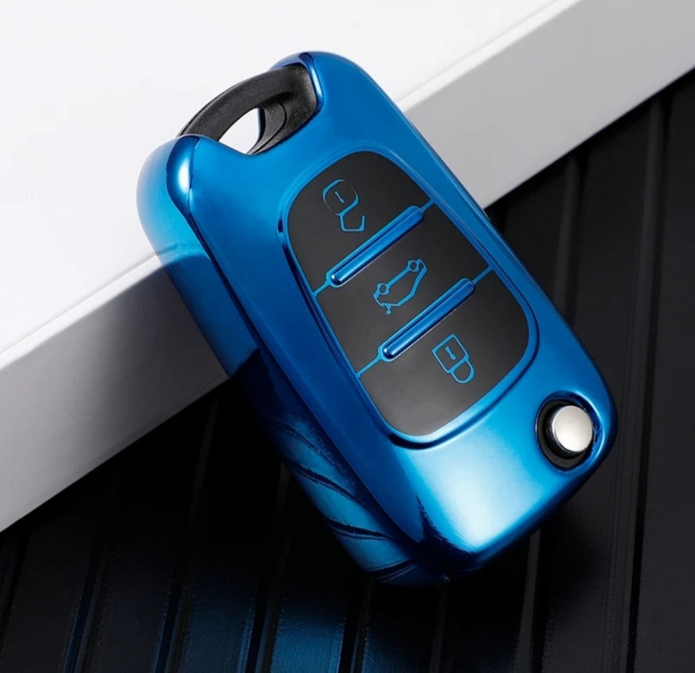 Захисний чохол для автомобільного ключа Hyundai Kia Синій Смела - изображение 1
