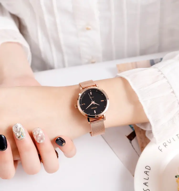 Жіночий наручний годинник Skmei 1528 (Рожеве золото) Вінниця - фото 9