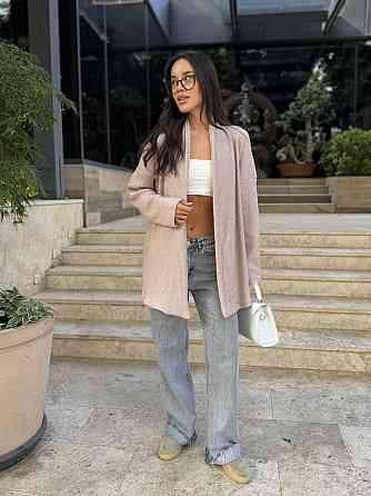 Женский теплый модный кардиган. Беж, 42/44 Одесса