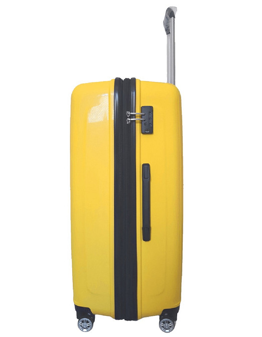 Чемодан пластиковый AIRTEX 241 большой 78 см желтый Киев - изображение 3