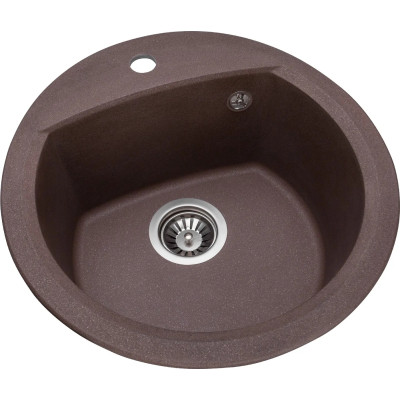 Мийка кухонна GRANADO RONDA marron з сифоном (470*490mm.) (gr2206) Вінниця - фото 2