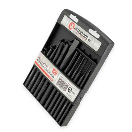 Набір зубил, кернерів, виколоток 12 шт (планшет) Мукачево