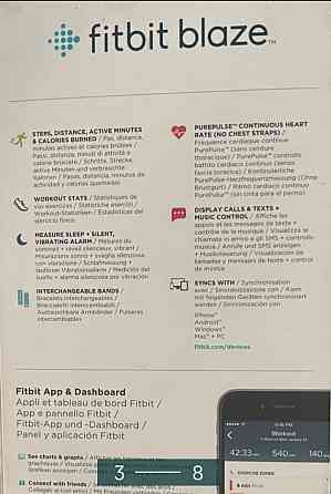 Фітнес-годинник з Пульсометром і GPS FitBit Blaze Black. Київ