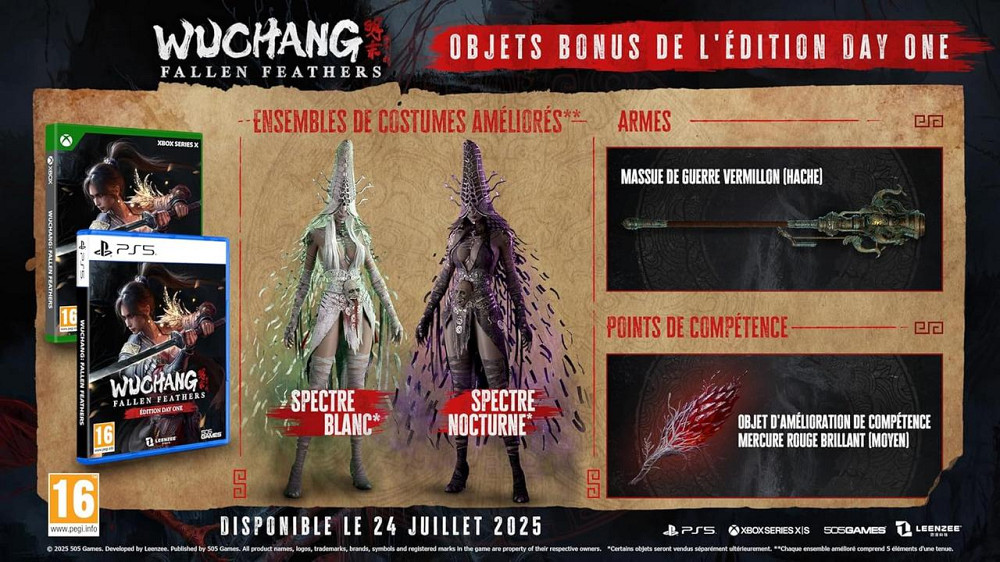 Игра Wuchang: Fallen Feathers Edition Day One PlayStation 5 французская локализация Souls-like Киев - изображение 3