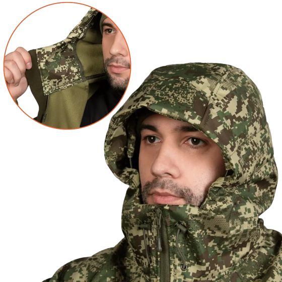 Куртка мужская теплая Stalker SoftShell (7495) Хищник пиксель L Винница