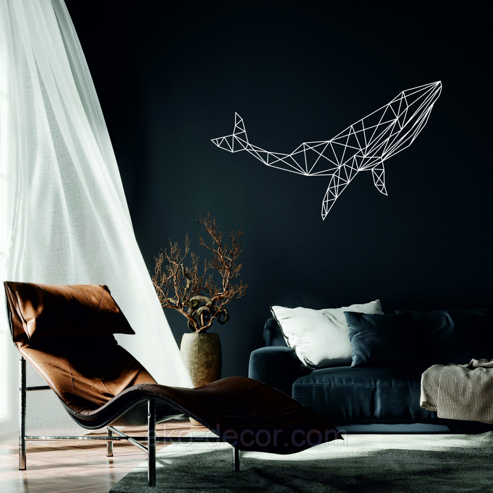 Декоративне настінне Панно «Кіт», Декор на стіну 90*54 см, Білий Київ - фото 1