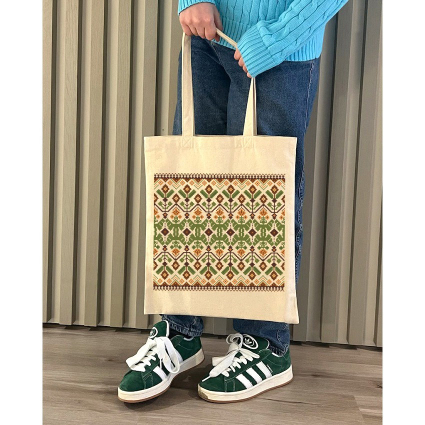 Екошопер BookOpt BK 4111 Карпатська вишивка бежевий Киев - изображение 10