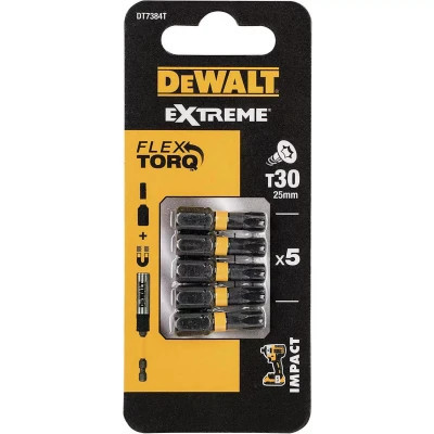Набор бит DeWALT IMPACT TORSION, ударные, Torx, Т30, L= 25 мм, 5 шт (DT7384T) Винница - изображение 1