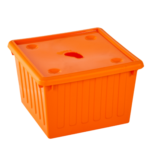 Ємність 25л для зберігання речей з кришкою світло-помаранчевий Алеана Житомир - изображение 1