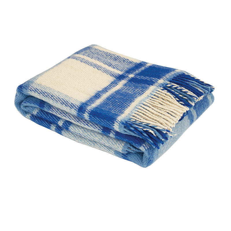 Плед напіввовняний 170×200 блакитний диз. 15 двоспальний Київ - фото 2