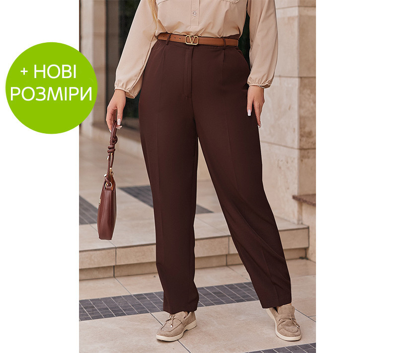 Класичні вкорочені брюки "Prime" оптом | Батал Київ - фото 1