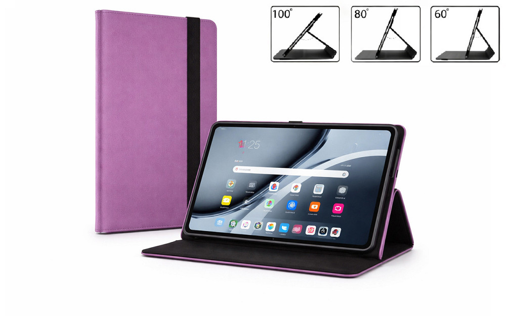 Чохол-книжка PlastGuard для Google Pixel Tablet 2023  – еко-шкіра, рамкова фіксація планшета, колір Чорний Фіолетовий Київ - фото 1