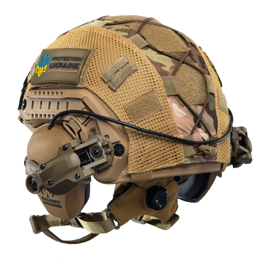 Комплект шлем Fast Team Wendy NIJ IIIA + наушники Walkers Razor + крепление Чебурашки + кавер (Мультикам) S Винница - изображение 8