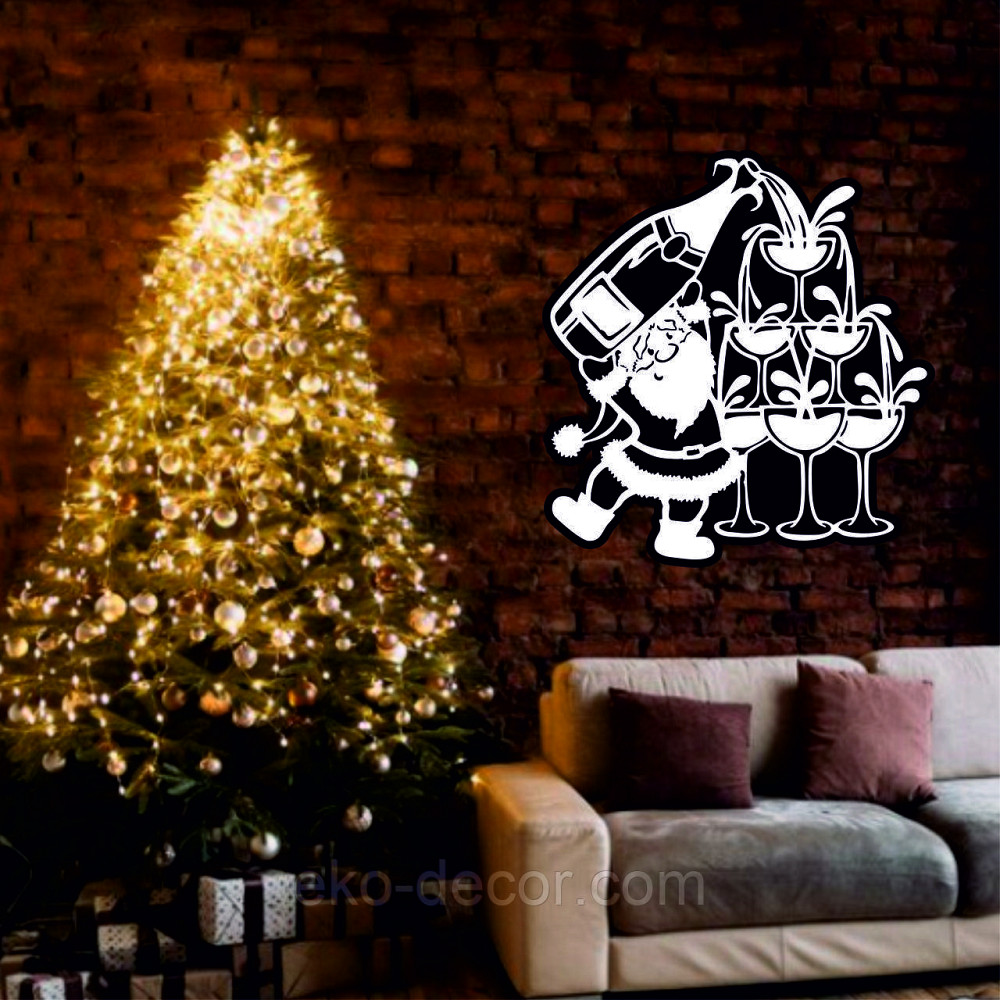 Декоративне настінне Панно «Дід Мороз», Декор на стену Київ - фото 7