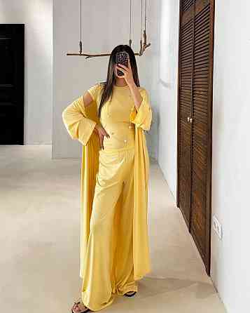 Жіночий легкий оверсайз костюм трійка: кардиган футболка і штани турецька віскоза Одеса