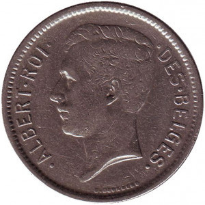 5 франков. 1930 год, Бельгия. (Des Belges) Полтава - изображение 1