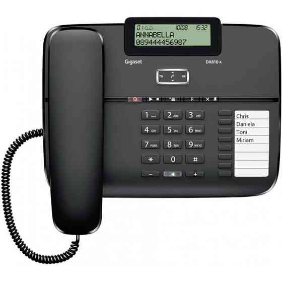 Дротовий телефон Gigaset DA810A Black (S30350-S214-N101) ( Чорний ) Харків