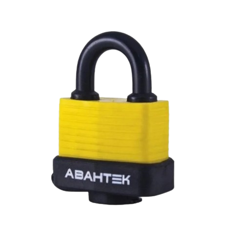 Замок навісний FL 1565 чорний/жовтий Акула АВАНТЕК Житомир