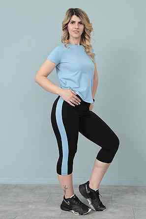 Спортивний костюм з бриджами "Dion" оптом | Батал Блакитний, 50-52 Київ