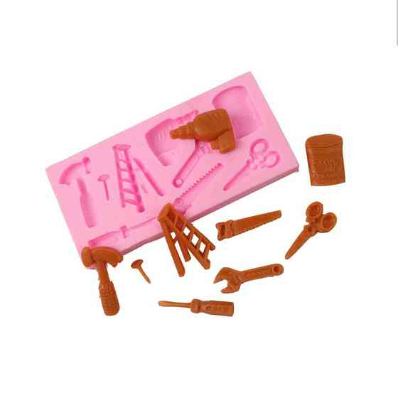 Молд силиконовый Набор инструментов 110 на 52 мм розовый Киев