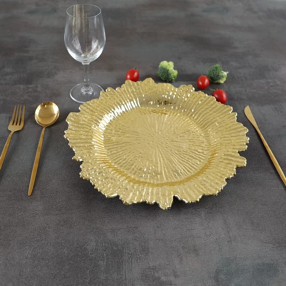 Тарілка пластикова, міцна підставна для столу якісна, діаметр 30 см, колір золото. Кам'янець-Подільський - фото 7