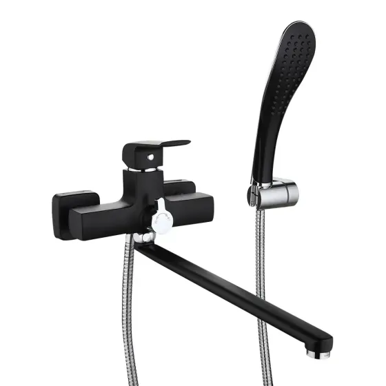 Змішувач для ванни з душовим гарнітуром GAPPO Aventador G2250 чорний Київ