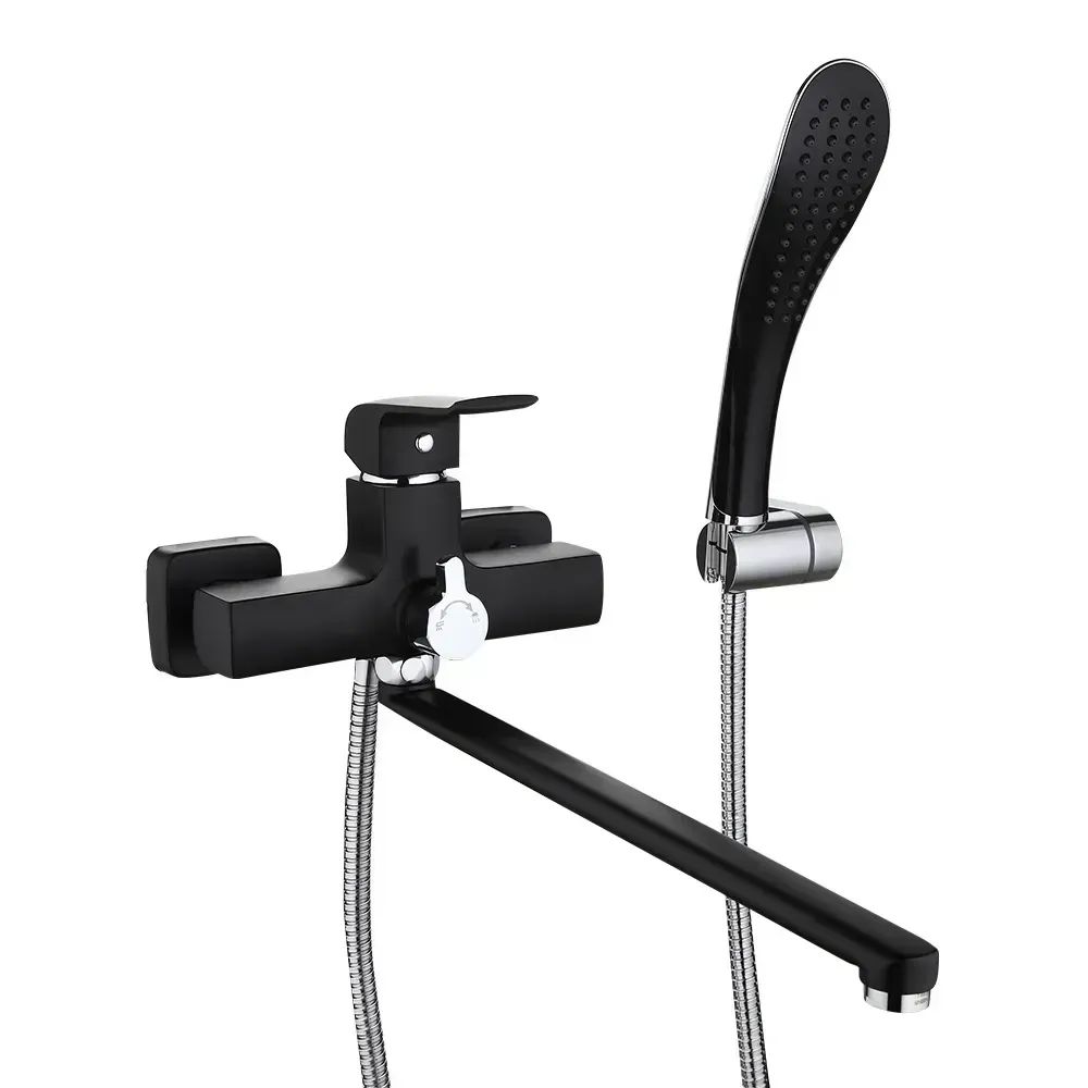 Смеситель для ванны с душевым гарнитуром GAPPO Aventador G2250 черный Киев - изображение 1