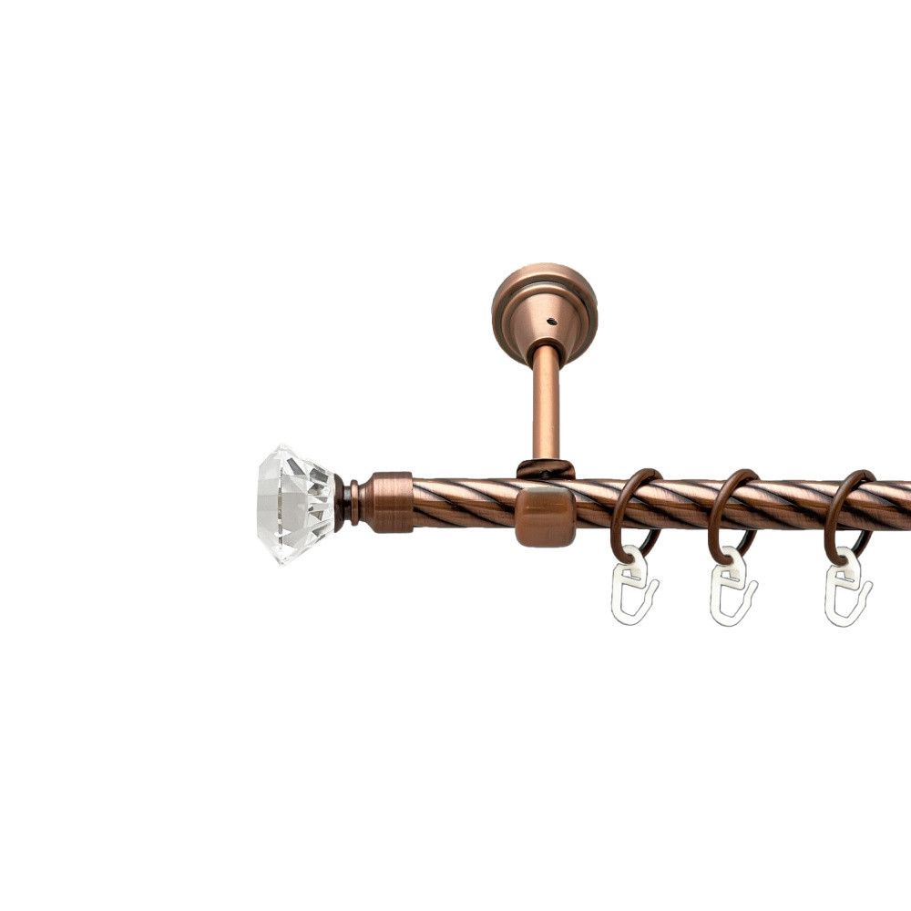 Карниз Orvit Спектралія металевий однорядний відкритий скручена труба кільце металеве Мідь 16 мм 200 см Львов - изображение 1