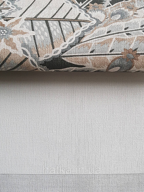 Шпалери вініл на флізеліні AS creation Metropolitan stories By Time 0,53х10 джунглі листя чорні сірі Київ - фото 3