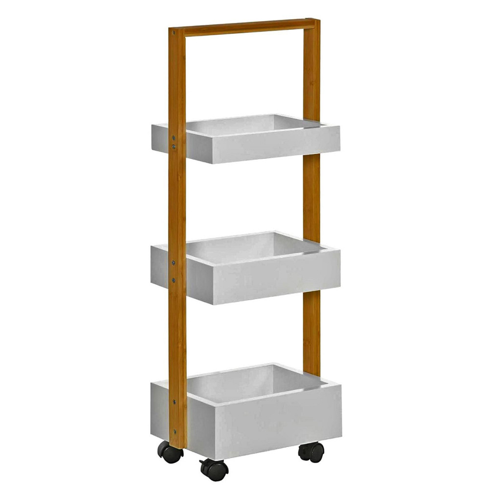 Етажерка для ванної на коліщатах "Лірінет" охра-зефір Миколаїв - фото 1