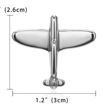 Брошь модная серебристая Самолет Киев - изображение 1