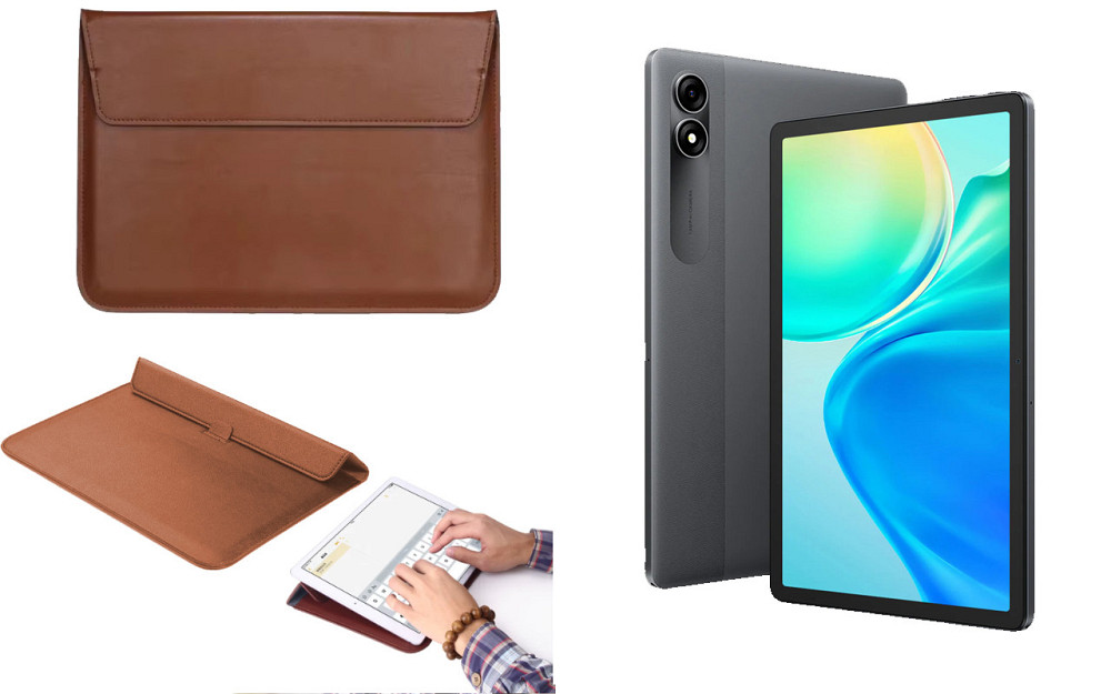 Чохол-конверт VitoCase для Blackview Tab 90, з функцією підставки для планшета Коричневий Київ - фото 1