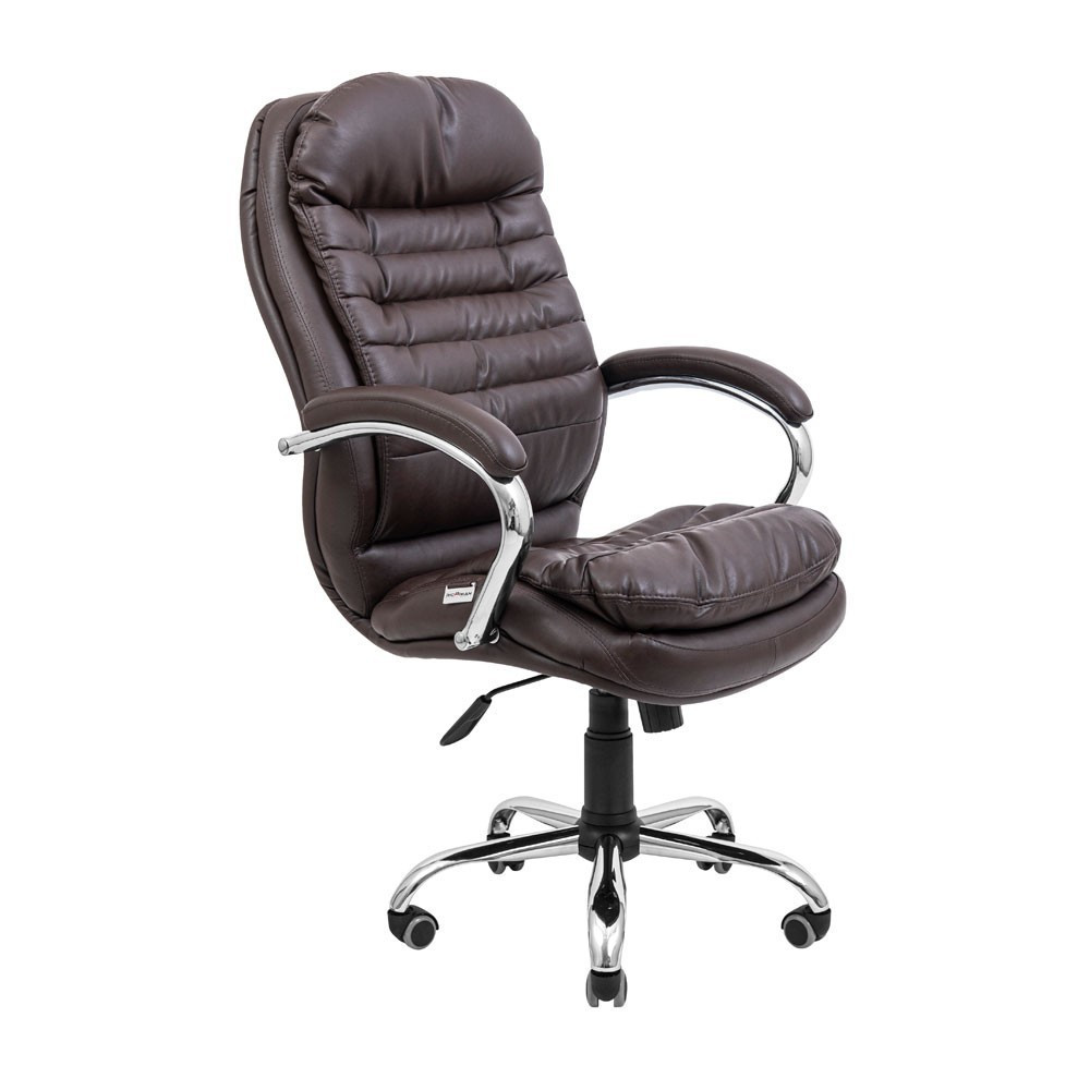 Офисное кресло руководителя Richman Valencia Kanzas Хром M2 Anyfix Шоколад Киев - изображение 1