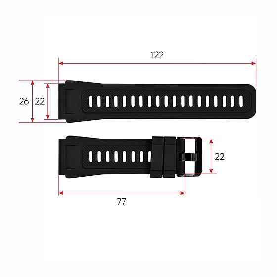 Ремінець для смарт-годинника Modfit Ranger Black Київ