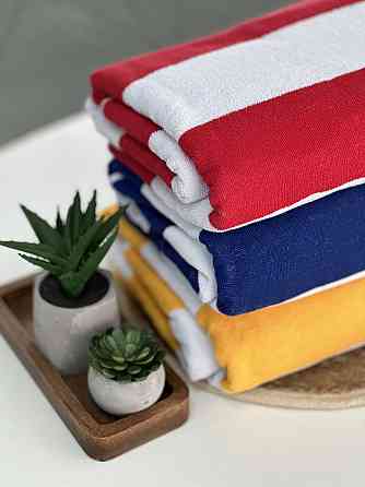 Пляжное полотенце махровое Ideal Textile в полоску 90х170 см (56860346) Черновцы