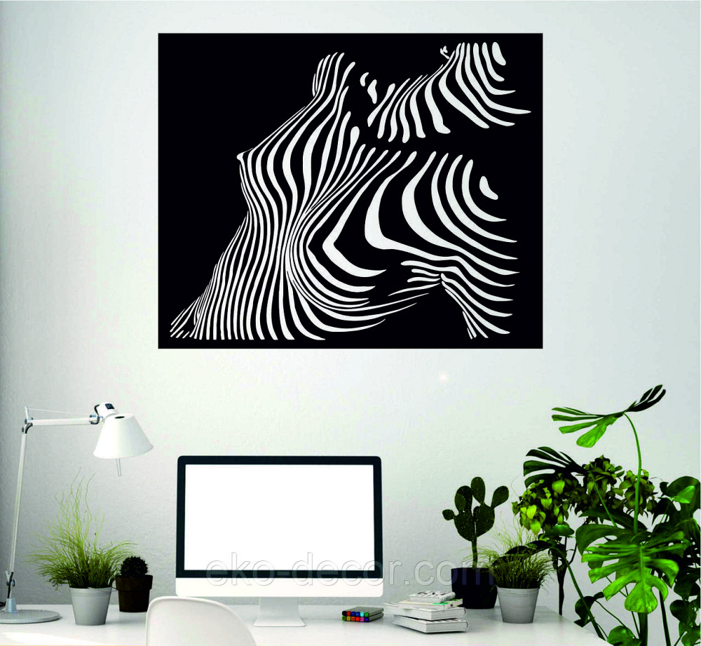 Декоративное настенное Панно «Тело Женщины», Декор на стену 90*73 см, Черный Киев - изображение 4