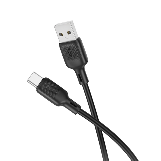 Кабель BOROFONE BX113 Lenny silicone charging data cable Type-C(L=2M) Black Київ