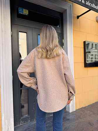 Жіноча тепла оверсайз сорочка на кнопках альпака барашек Одеса