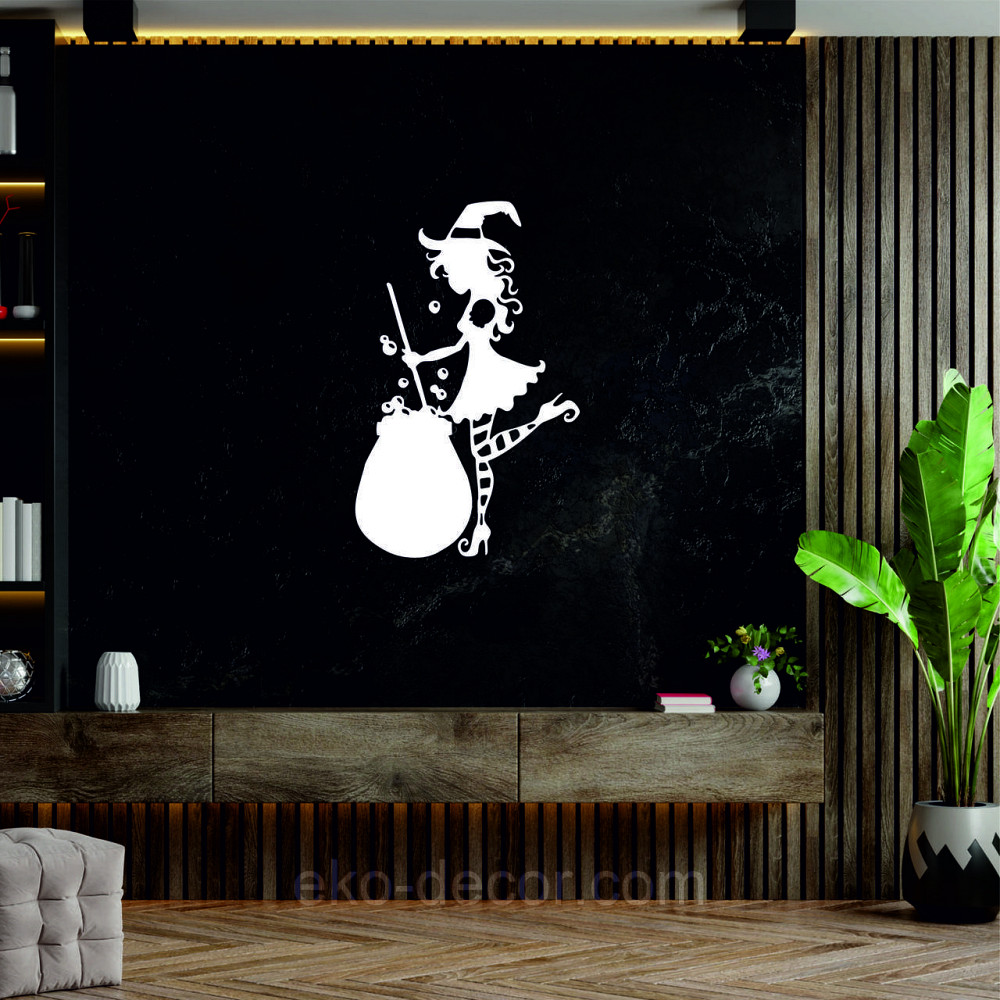 Декоративное настенное 3D Панно «Ведьма», Декор на стену с объемом 50*31 см, Белый Киев - изображение 8