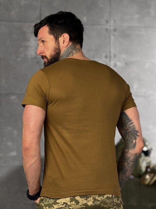 Бавовняна футболка-кайот хб НП4974 Одеса - фото 3