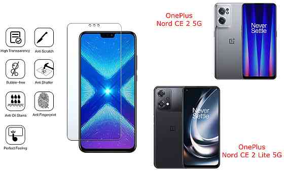 Захисне скло NeoGlass для OnePlus Nord CE 2 5G, Nord CE 2 Lite 5G – надпрозоре та стійке Київ
