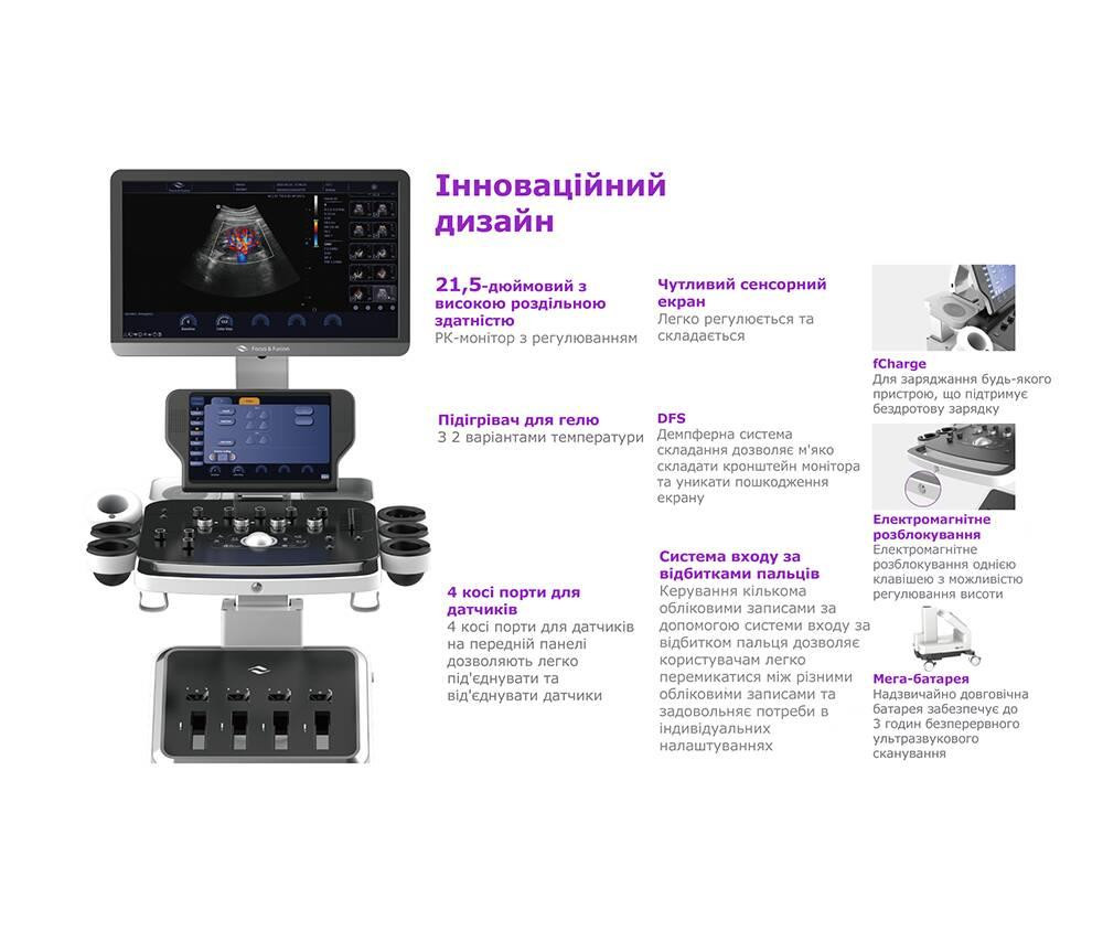 Ультразвукова діагностична система стаціонарна високого класу +2 датчики Danus 10 Focus & Fusion Дніпро - фото 8