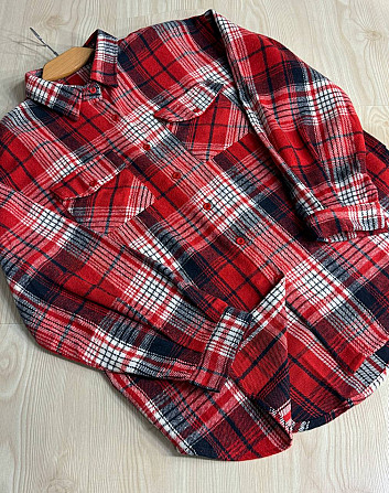 Сорочка жіноча YZY 223 картата оверсайз тепла байка, червоний, one size Київ - фото 13