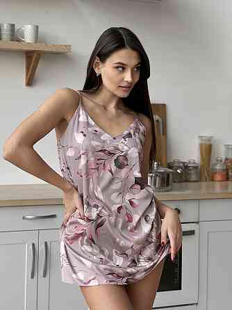 Шелковая ночная рубашка Бежевый XS/S Харьков