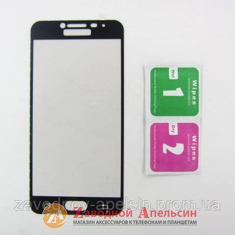 Захисне скло Samsung C5 full GLASS black Одеса - фото 1