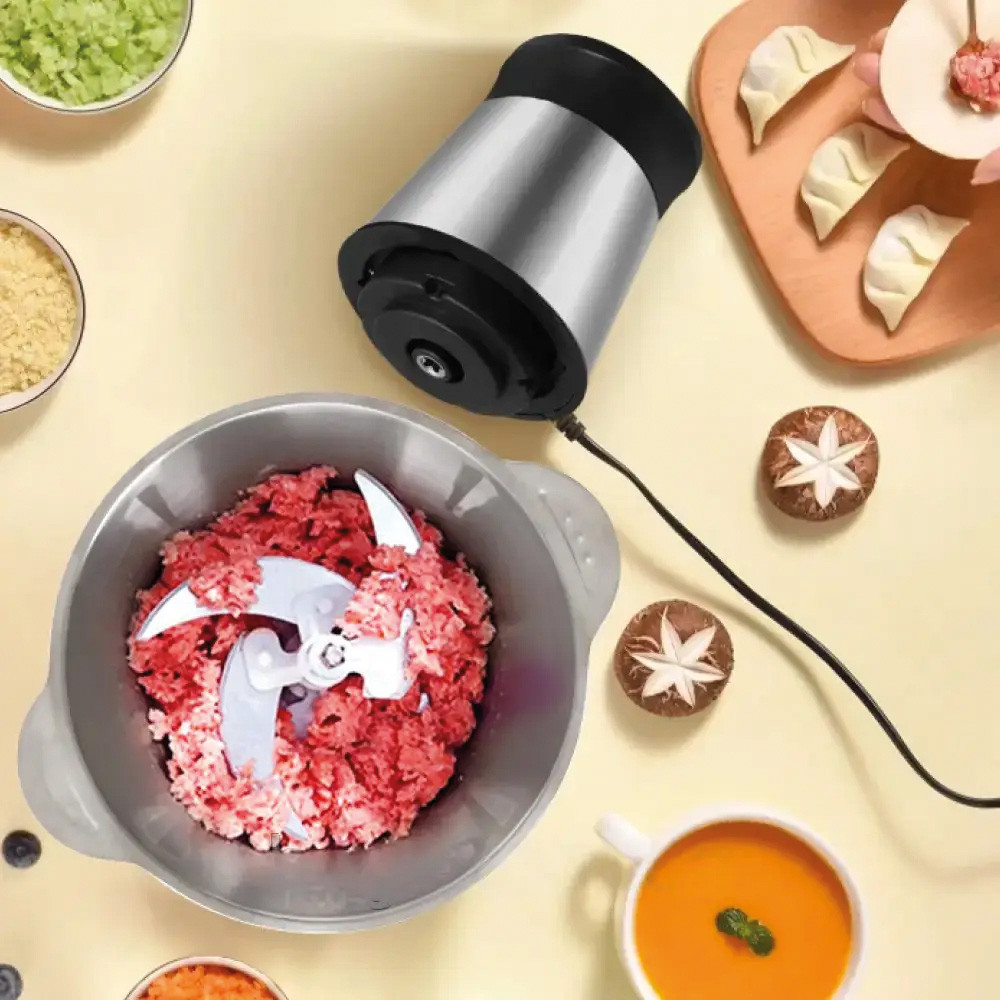 Кухонный измельчитель с металлической чашей 2л, 1500Вт, Zepline ZP-051 / Электрический блендер-чоппер Киев - изображение 5