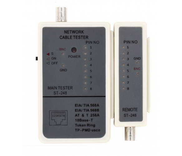 Кабельний тестер Merlion ST-248BNC, RJ-45 + BNC Полтава - фото 1