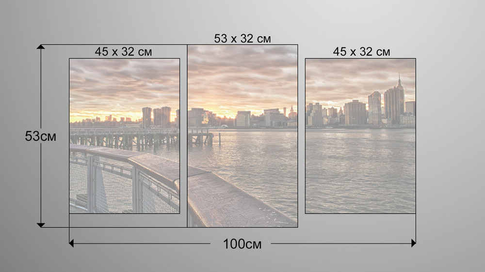 Модульна картина Місто Захід Art-10_3 Київ - фото 3